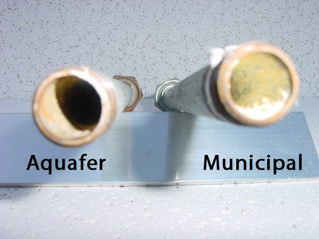 Aquafer scale reduction vs municipal water